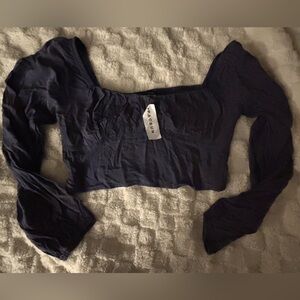 Kendall & Kylie Navy Blue Women's Top